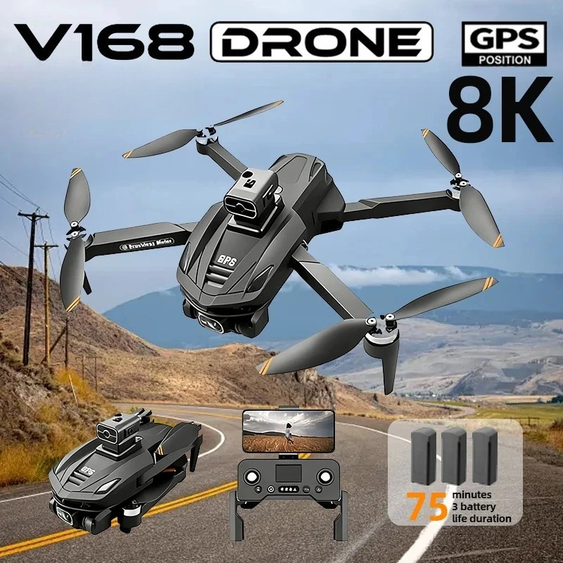 Drone Surveying - โดรน GPS รุ่น V168 ของแท้ กล้องถ่ายภาพทางอากาศ