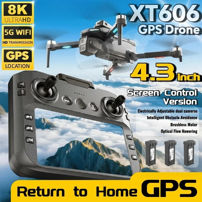 Drone Mapping - ข้อเสนอที่ดีที่สุด XT606 MAX โดรน GPS 4K